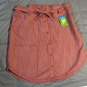 Columbia Women's Organic Cotton Red Button-Down Skirt